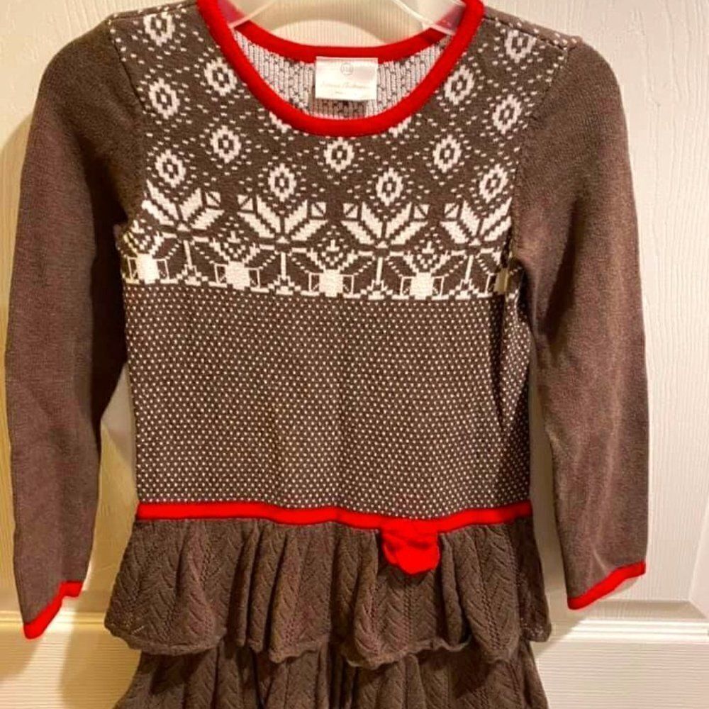 Hanna Andersson Size 110 fair isle holiday dress